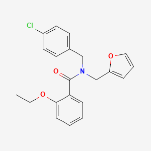 molecular formula C21H20ClNO3 B11398652 N-(4-chlorobenzyl)-2-ethoxy-N-(furan-2-ylmethyl)benzamide 