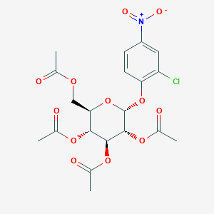 molecular formula C₂₀H₂₂ClNO₁₂ B1139886 [(2R,3R,4S,5R,6R)-3,4,5-triacetyloxy-6-(2-chloro-4-nitrophenoxy)oxan-2-yl]methyl acetate CAS No. 153823-58-6