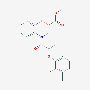 molecular formula C21H23NO5 B11398863 methyl 4-[2-(2,3-dimethylphenoxy)propanoyl]-3,4-dihydro-2H-1,4-benzoxazine-2-carboxylate 