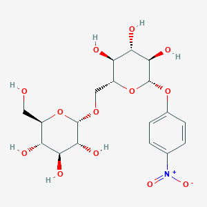 molecular formula C18H25NO13 B1139889 4-Nitrophenyl 6-o-(a-D-glucopyranosyl)-b-D-glucopyranoside CAS No. 335193-88-9
