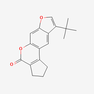 molecular formula C18H18O3 B11398901 9-tert-butyl-2,3-dihydrocyclopenta[c]furo[3,2-g]chromen-4(1H)-one 
