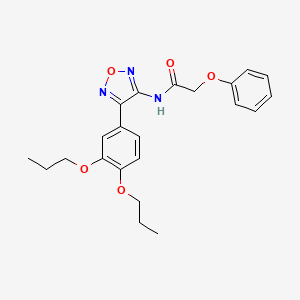 molecular formula C22H25N3O5 B11398957 N-[4-(3,4-dipropoxyphenyl)-1,2,5-oxadiazol-3-yl]-2-phenoxyacetamide 