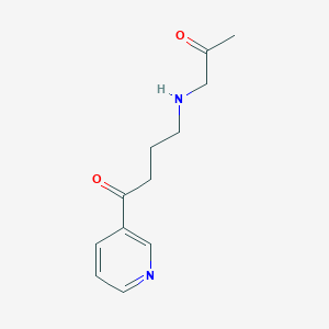 molecular formula C₁₂H₁₆N₂O₂ B1139897 4-(2-Oxopropylamino)-1-pyridin-3-ylbutan-1-one CAS No. 63551-23-5