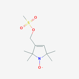 molecular formula C₁₀H₁₈NO₄S B1139899 (2,2,5,5-Tetramethyl-1-oxidopyrrol-3-yl)methyl methanesulfonate CAS No. 76893-27-1