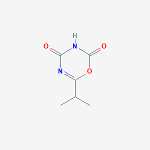 molecular formula C6H8N2O3 B011399 6-Propan-2-yl-1,3,5-oxadiazine-2,4-dione CAS No. 102618-94-0