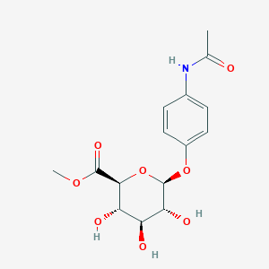 molecular formula C₁₅H₁₉NO₈ B1139901 4-Acetamidophenyl b-D-glucuronide methyl ester CAS No. 570394-17-1