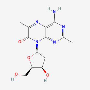 4-Amino-2,6-dimethyl-8-(2'-deoxy-beta-D-ribofuranosyl)-7(8H)-pteridone