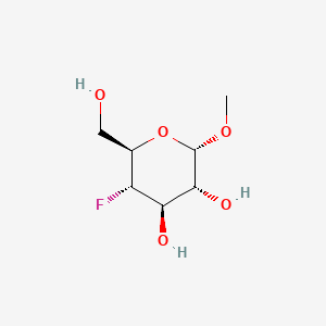 molecular formula C₇H₁₃FO₅ B1139927 (2S,3R,4R,5S,6R)-5-Fluoro-6-(hydroxymethyl)-2-methoxytetrahydro-2H-pyran-3,4-diol CAS No. 56926-53-5
