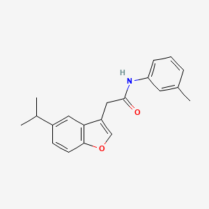 molecular formula C20H21NO2 B11399330 N-(3-methylphenyl)-2-[5-(propan-2-yl)-1-benzofuran-3-yl]acetamide 
