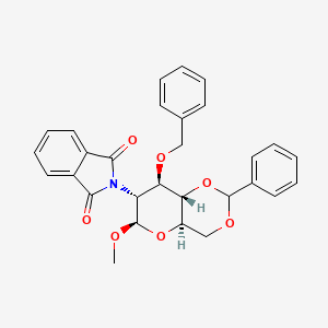 molecular formula C₂₉H₂₇NO₇ B1139937 2-[(4aR,6R,7R,8R,8aS)-6-methoxy-2-phenyl-8-phenylmethoxy-4,4a,6,7,8,8a-hexahydropyrano[3,2-d][1,3]dioxin-7-yl]isoindole-1,3-dione CAS No. 97276-96-5