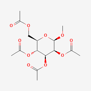 molecular formula C15H22O10 B1139942 Methyl 2,3,4,6-Tetra-O-acetyl-b-D-mannopyranoside CAS No. 5019-25-0