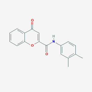 molecular formula C18H15NO3 B11399425 N-(3,4-dimethylphenyl)-4-oxo-4H-chromene-2-carboxamide 