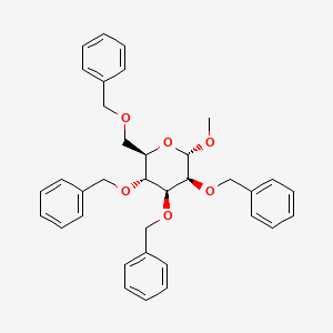 molecular formula C₃₅H₃₈O₆ B1139943 Methyl 2,3,4,6-Tetra-O-benzyl-a-D-mannopyranoside CAS No. 61330-62-9