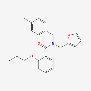 molecular formula C23H25NO3 B11399450 N-(furan-2-ylmethyl)-N-(4-methylbenzyl)-2-propoxybenzamide 