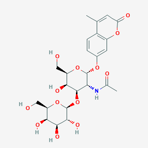 molecular formula C₂₄H₃₁O₁₃N B1139948 4-甲基伞形酮基 2-乙酰氨基-3-O-(β-D-半乳糖吡喃糖基)-α-D-半乳糖吡喃糖苷 CAS No. 210357-36-1
