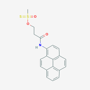 molecular formula C₂₀H₁₇NO₃S₂ B1139949 2-(Pyren-1-ylaminocarbonyl)ethyl Methanethiosulfonate CAS No. 384342-64-7