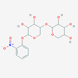 molecular formula C₁₆H₂₁NO₁₁ B1139954 2-[4,5-Dihydroxy-6-(2-nitrophenoxy)oxan-3-yl]oxyoxane-3,4,5-triol CAS No. 157956-98-4