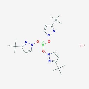 molecular formula C21H34BN6O3Tl B1139956 Hydro-tris(3-tert-Butylpyrazol-1-yl)borate thallium salt CAS No. 106210-01-9