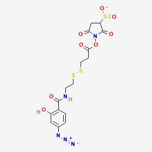 1-[3-[2-[(4-Azido-2-hydroxybenzoyl)amino]ethyldisulfanyl]propanoyloxy]-2,5-dioxopyrrolidine-3-sulfinate