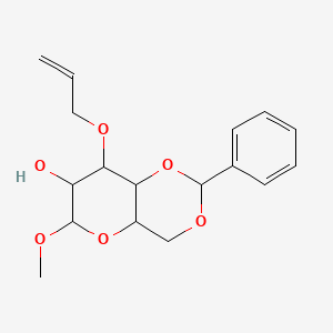 molecular formula C₁₇H₂₂O₆ B1139969 Methyl 3-O-Allyl-4,6-O-benzylidene-alpha-D-mannopyranoside CAS No. 82228-10-2
