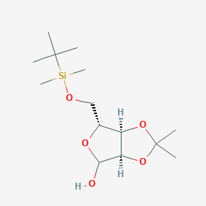 molecular formula C₁₄H₂₈O₅Si B1139979 5-O-tert-butyldimethylsilyl-2,3-O-isopropylidene-D-ribofuranose CAS No. 68703-51-5
