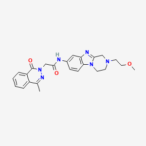 molecular formula C24H26N6O3 B11399805 N-[2-(2-methoxyethyl)-1,2,3,4-tetrahydropyrazino[1,2-a]benzimidazol-8-yl]-2-(4-methyl-1-oxophthalazin-2(1H)-yl)acetamide 