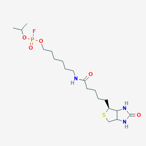 molecular formula C19H35FN3O5PS B1139984 N-[6-[fluoro(propan-2-yloxy)phosphoryl]oxyhexyl]-5-[(4S)-2-oxo-1,3,3a,4,6,6a-hexahydrothieno[3,4-d]imidazol-4-yl]pentanamide CAS No. 353754-93-5