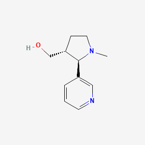 B1139985 3-Pyrrolidinemethanol, 1-methyl-2-(3-pyridinyl)-, (2R,3R)-rel- CAS No. 71771-91-0