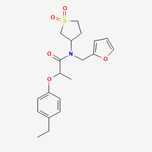 molecular formula C20H25NO5S B11399853 N-(1,1-dioxothiolan-3-yl)-2-(4-ethylphenoxy)-N-(furan-2-ylmethyl)propanamide 