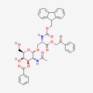 [(2S,3R,4R,5R,6R)-3-Acetamido-2-[(2S)-2-(9H-fluoren-9-ylmethoxycarbonylamino)-3-oxo-3-phenacyloxypropoxy]-5-hydroxy-6-(hydroxymethyl)oxan-4-yl] benzoate