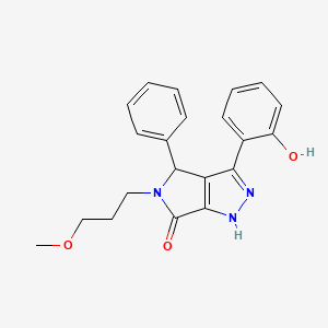 molecular formula C21H21N3O3 B11399878 3-(2-hydroxyphenyl)-5-(3-methoxypropyl)-4-phenyl-4,5-dihydropyrrolo[3,4-c]pyrazol-6(1H)-one 