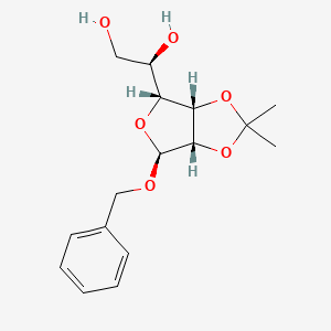 molecular formula C16H22O6 B1139988 Benzyl (3xi)-2,3-O-(1-methylethylidene)-alpha-D-erythro-hexofuranoside CAS No. 20689-03-6