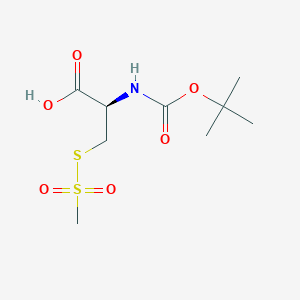 molecular formula C9H17NO6S2 B1139996 (2R)-2-[(2-methylpropan-2-yl)oxycarbonylamino]-3-methylsulfonylsulfanylpropanoic acid CAS No. 1043867-42-0