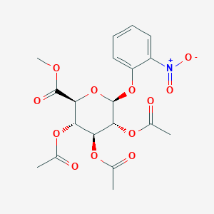 molecular formula C₁₉H₂₁NO₁₂ B1139999 2-Nitrophenyl 2,3,4-tri-O-acetyl-b-D-glucuronide methyl ester CAS No. 55274-44-7