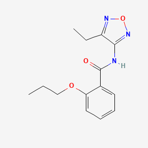molecular formula C14H17N3O3 B11400030 N-(4-ethyl-1,2,5-oxadiazol-3-yl)-2-propoxybenzamide 