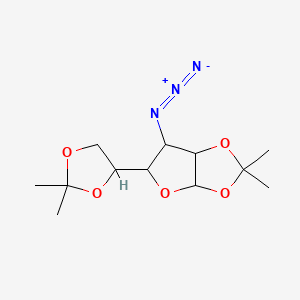 molecular formula C₁₂H₁₉N₃O₅ B1140014 6-Azido-5-(2,2-dimethyl-1,3-dioxolan-4-yl)-2,2-dimethyl-3a,5,6,6a-tetrahydrofuro[2,3-d][1,3]dioxole CAS No. 13964-23-3