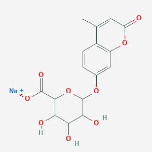 molecular formula C16H15NaO9 B1140015 sodium (3S,4S,6S)-3,4,5-trihydroxy-6-(4-methyl-2-oxochromen-7-yl)oxyoxane-2-carboxylate CAS No. 89157-94-8