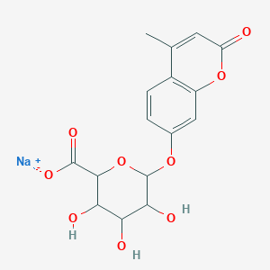molecular formula C₁₆H₁₅NaO₉ B1140015 钠 (2R,3S,4S,5R,6S)-3,4,5-三羟基-6-((4-甲基-2-氧代-2H-色满-7-基)氧基)四氢-2H-吡喃-2-羧酸盐 CAS No. 89157-94-8