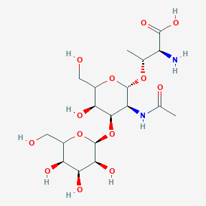 molecular formula C18H32N2O13 B1140019 (2S,3R)-3-[(2S,3S,4R,5R)-3-acetamido-5-hydroxy-6-(hydroxymethyl)-4-[(2R,3S,4S,5R)-3,4,5-trihydroxy-6-(hydroxymethyl)oxan-2-yl]oxyoxan-2-yl]oxy-2-aminobutanoic acid CAS No. 60280-58-2