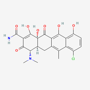 molecular formula C22H21ClN2O7  xHCl (lot specific) B1140021 Anhydrochlortetracycline CAS No. 4497-08-9