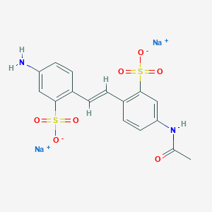 molecular formula C₁₆H₁₄N₂Na₂O₇S₂ B1140026 Disodium;2-[(E)-2-(4-acetamido-2-sulfonatophenyl)ethenyl]-5-aminobenzenesulfonate CAS No. 78211-74-2