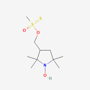 molecular formula C₁₀H₂₀NO₃S₂ B1140029 O-[(1-Hydroxy-2,2,5,5-tetramethylpyrrolidin-3-yl)methyl] methanesulfonothioate CAS No. 681034-14-0