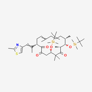 molecular formula C₃₉H₆₉NO₅SSi₂ B1140032 (4S,7R,8S,9S,16S)-4,8-bis[[tert-butyl(dimethyl)silyl]oxy]-5,5,7,9,13-pentamethyl-16-[1-(2-methyl-1,3-thiazol-4-yl)prop-1-en-2-yl]cyclohexadec-13-ene-1,2,6-trione CAS No. 189453-35-8