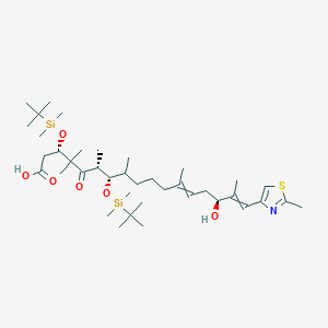 molecular formula C₃₉H₇₁NO₆SSi₂ B1140033 (3S,6R,7S,12Z,15S,16E)-3,7-Bis-{[tert-butyl(dimethyl)silyl]oxy}-15-hydroxy-4,4,6,8,12,16-hexamethyl-17-(2-methyl-1,3-thiazol-4-yl)-5-oxoheptadeca-12,16-dienoic Acid CAS No. 193146-26-8