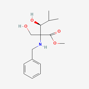molecular formula C15H23NO4 B1140043 Methyl (3S)-2-(benzylamino)-3-hydroxy-2-(hydroxymethyl)-4-methylpentanoate CAS No. 145451-91-8
