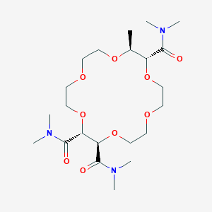 molecular formula C₂₄H₄₄N₄O₁₀ B1140045 (2R,3R,11R,12S)-2-N,2-N,3-N,3-N,11-N,11-N,12-heptamethyl-1,4,7,10,13,16-hexaoxacyclooctadecane-2,3,11-tricarboxamide CAS No. 57207-22-4