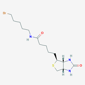 molecular formula C₁₅H₂₆BrN₃O₂S B1140046 Biotin 5-Bromopentylamide CAS No. 1217605-72-5