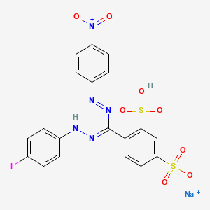 molecular formula C₁₉H₁₂IN₅Na₂O₈S₂ B1140052 sodium;4-[(Z)-N'-(4-iodoanilino)-N-(4-nitrophenyl)iminocarbamimidoyl]-3-sulfobenzenesulfonate CAS No. 150849-53-9
