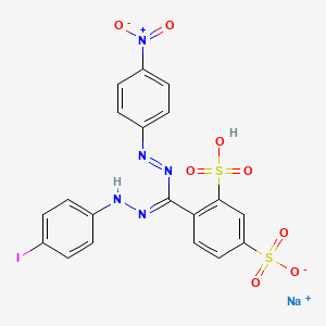 1,3-Benzenedisulfonic acid, 4-[[2-(4-iodophenyl)diazenyl][2-(4-nitrophenyl)hydrazinylidene]methyl]-, sodium salt (1:1)