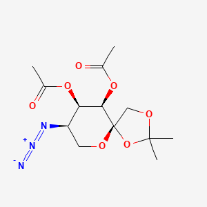 [(5S,6R,7R,8R)-6-acetyloxy-8-azido-2,2-dimethyl-1,3,10-trioxaspiro[4.5]decan-7-yl] acetate